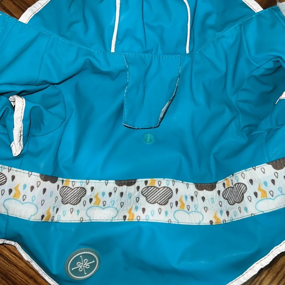 reversible puppy rain coat size: XS/S